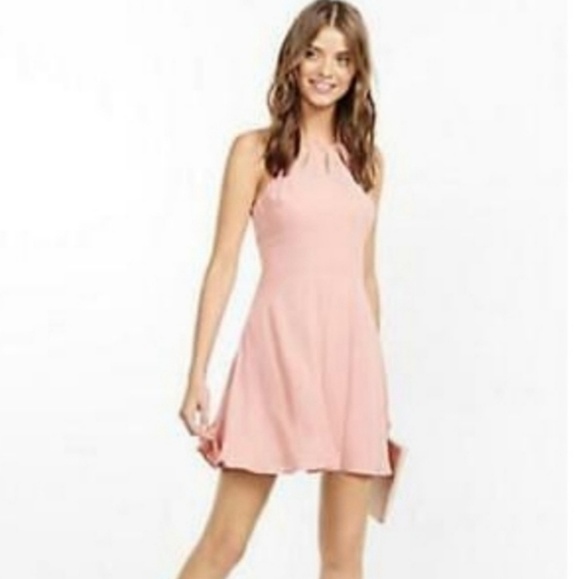 pink halter dress